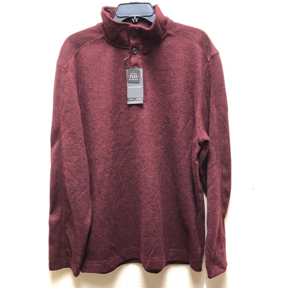 Van Heusen Sweater Pullover Burgundy - Picture 2 of 4
